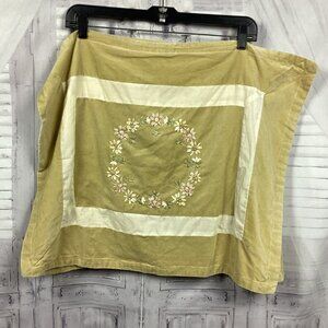 Two (2) Waverly Embroidered Floral Pillow Sham Covers 20" x 26"